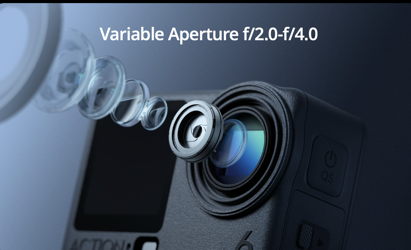 DJI Osmo Action 6 aperture