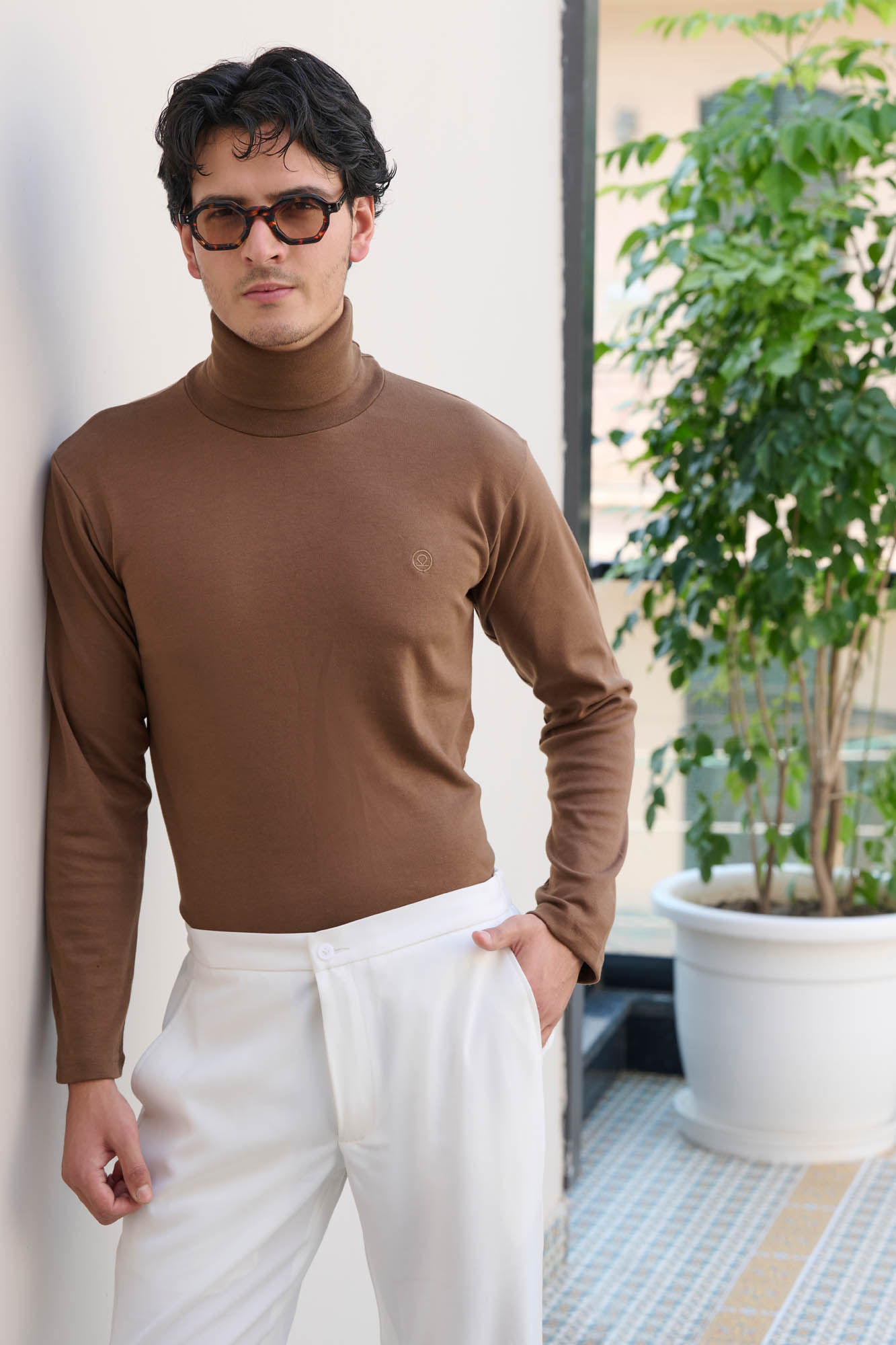 Male Model Poses for a Photoshoot