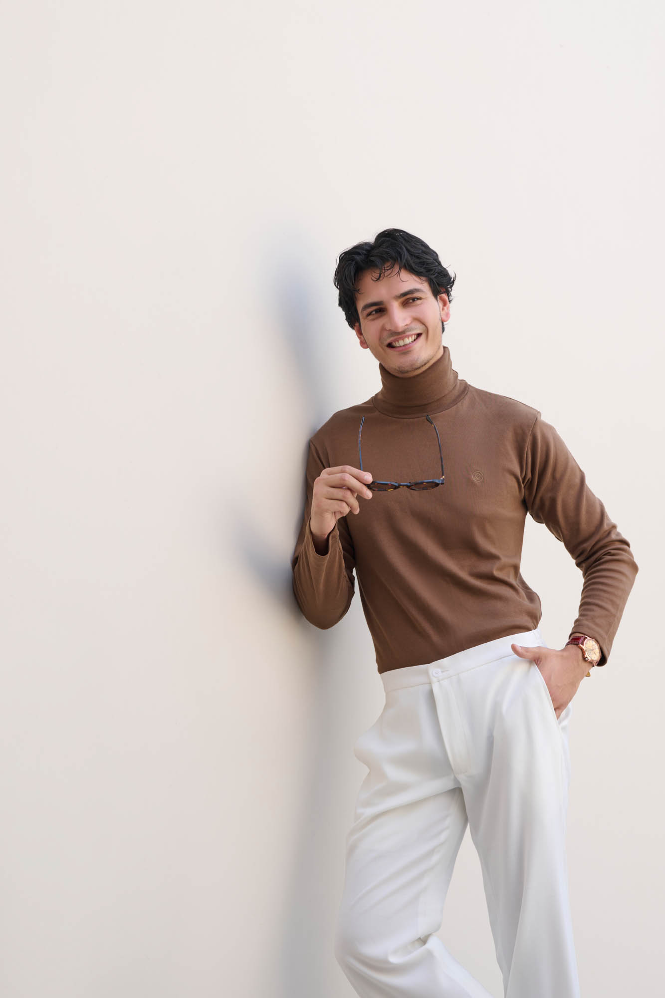 Male Model Poses for a Photoshoot