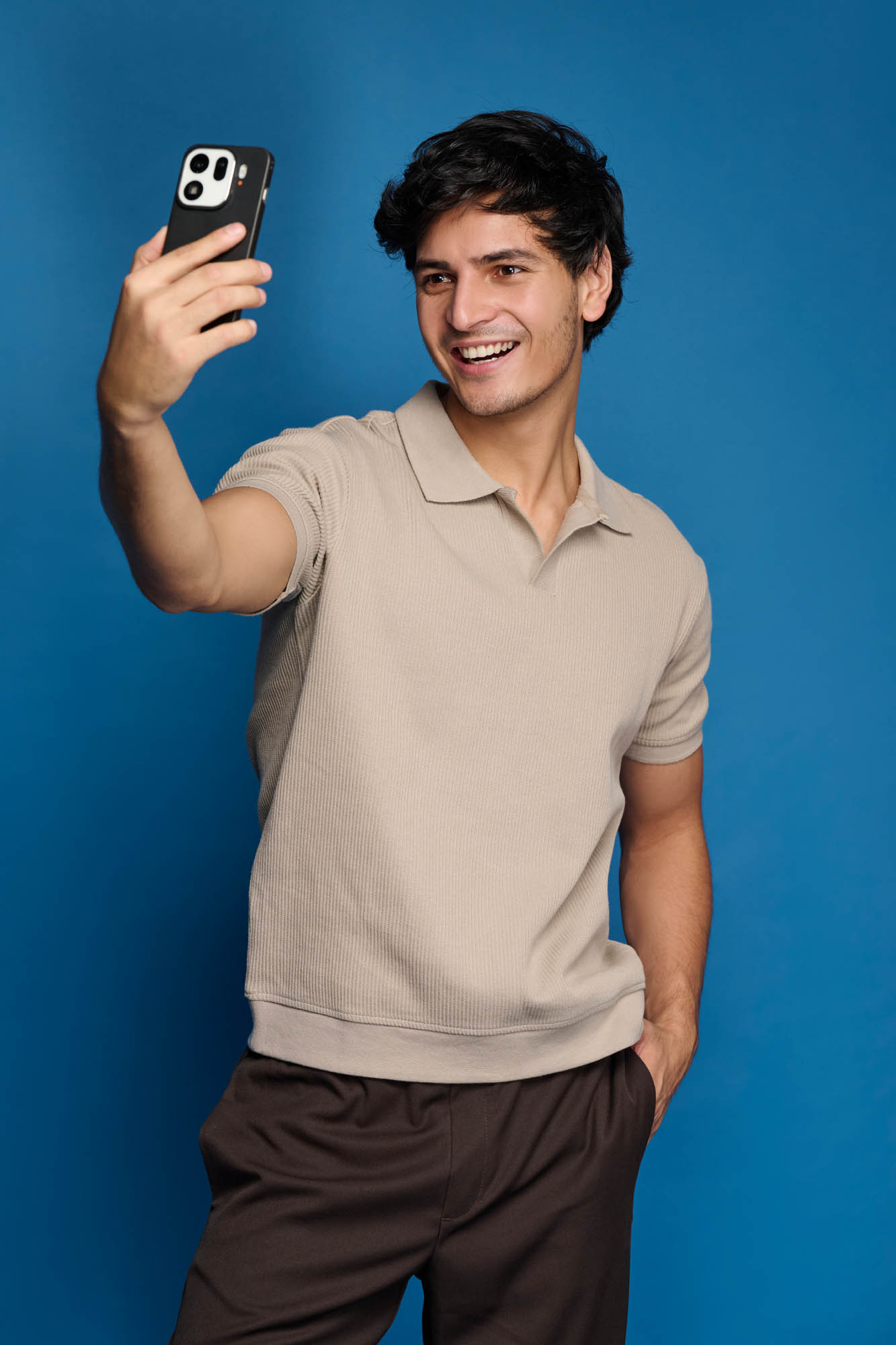 Male Model Poses for a Photoshoot