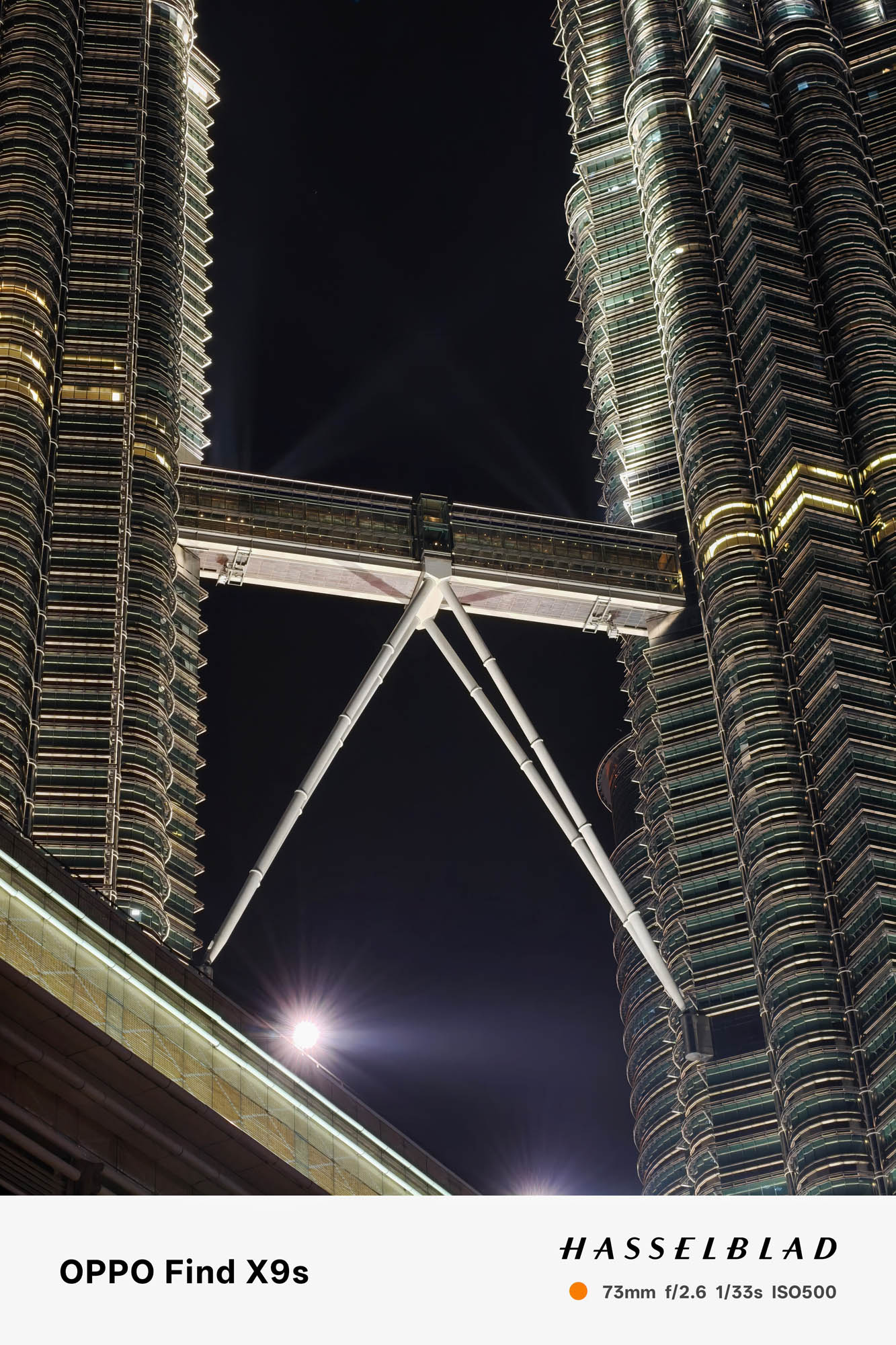 OPPO Find X9s Camera sample at Petronas Towers
