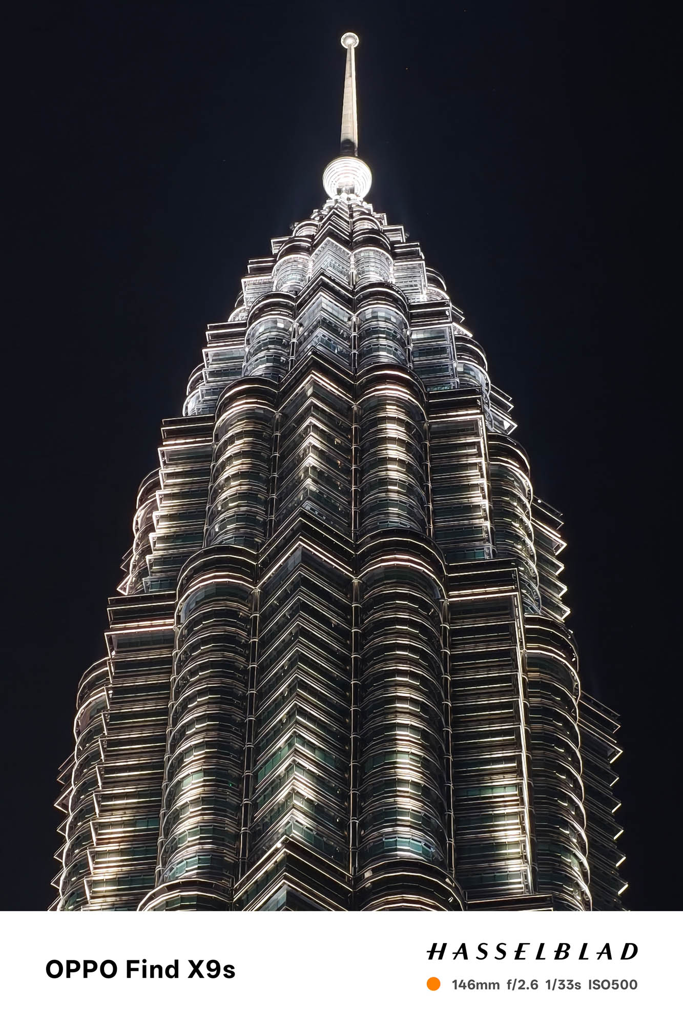 OPPO Find X9s Camera sample at Petronas Towers