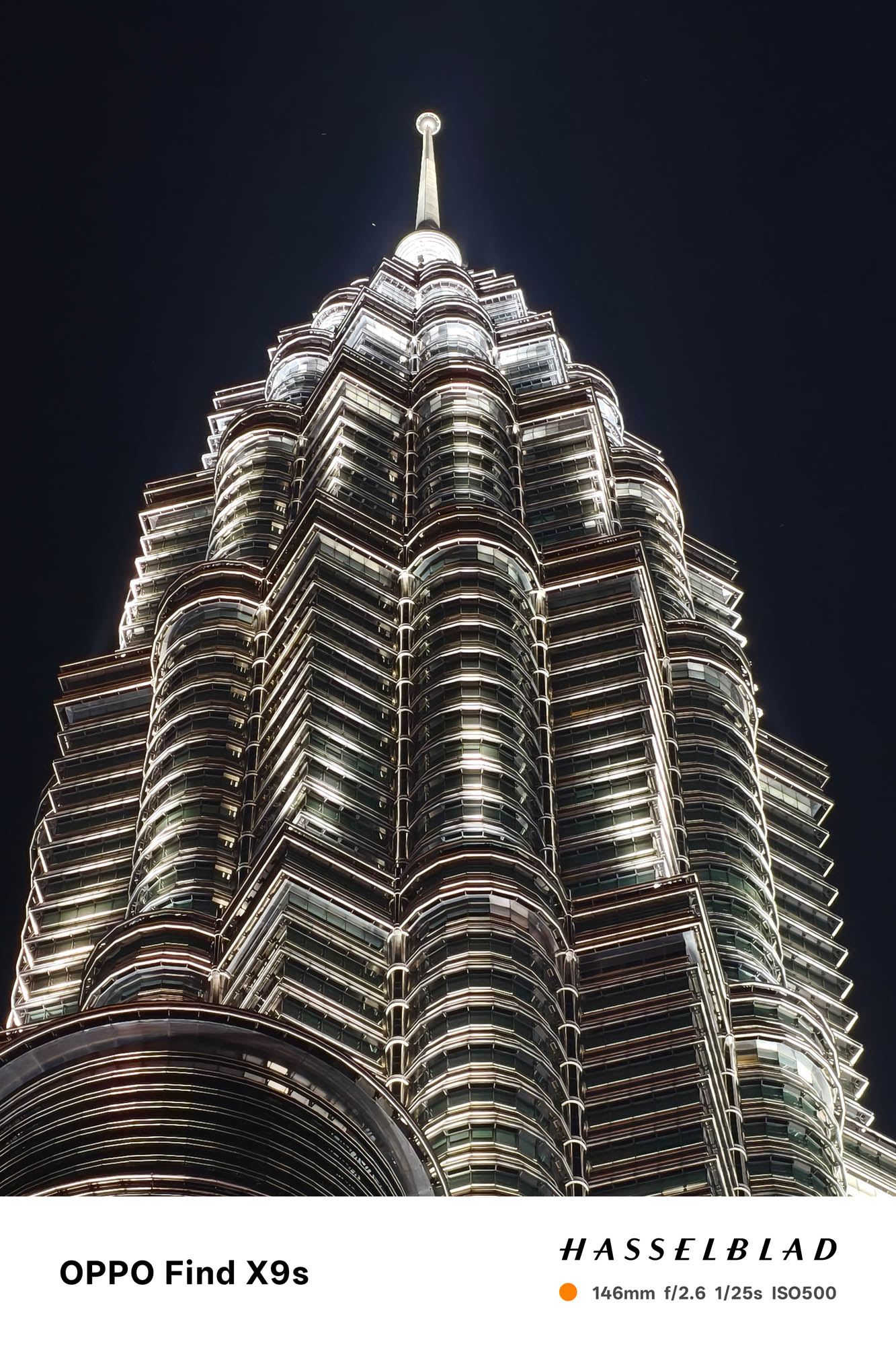 OPPO Find X9s Camera sample at Petronas Towers